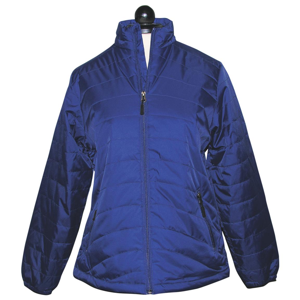Womens Standup collar Nylon Quilted Jacket